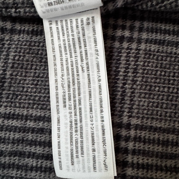 Abercrombie & Fitch Cotton Shirt Jacket Men's Medium Grey Plaid - Picture 4 of 4